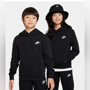 Nike Kids Black Sweatshirt with White Logo